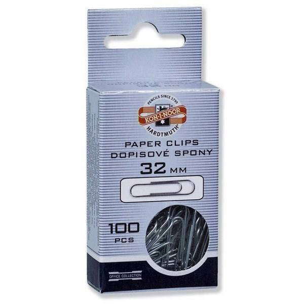 گیره کاغذ کوه نور مدل 9600100433 بسته 100 عددی، Koh-I-Noor 9600100433 Pack of 100 Paper Clips