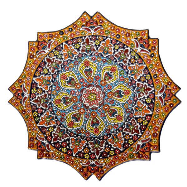بشقاب سفالی و میناکاری سی دا سایز 30 کد KH03003