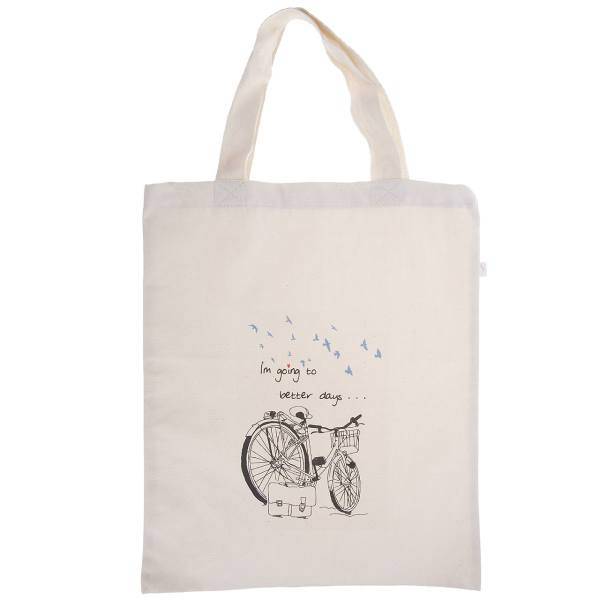 ساک خرید آنجلیک طرح دوچرخه امید سایز بزرگ، Angelic Hope Bycicle Design Shopping Bag Large Size