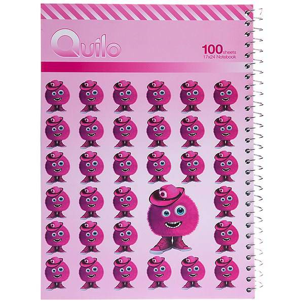 دفتر مشق کوییلو طرح هیولای صورتی بانمک 100 برگ، Quilo Cute Pink Monster Homework Notebook 100 Sheets