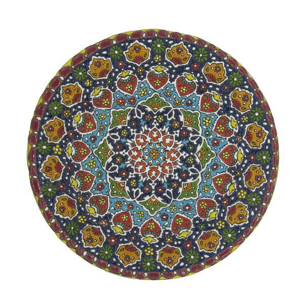 بشقاب سفالی مینا کاری گالری راویس مدل C6904
