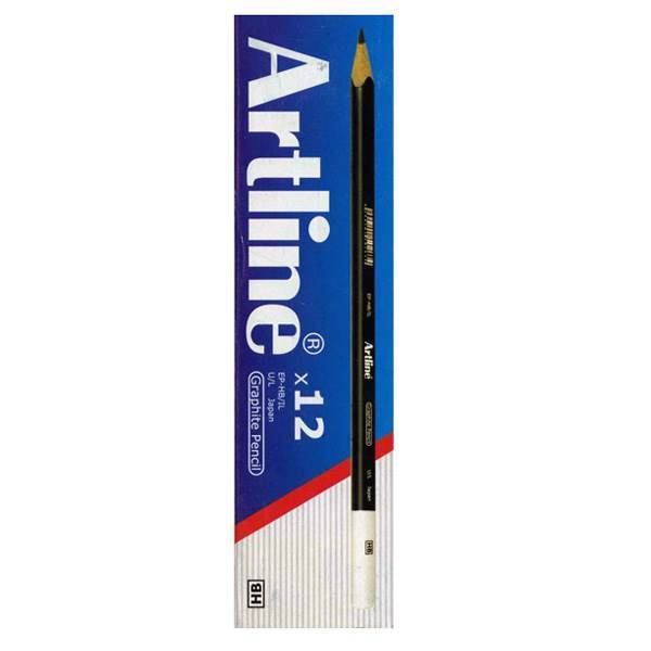 مداد آرت لاین مشکی چوبی بسته 12 عددی، Artline Graphite Pencil EP-HB/IL x12 Pencil Pack Of 12