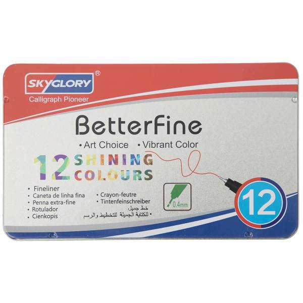 روان نویس 12 رنگ اسکای گلوری مدل Bettrefine، Skyglory Bettrefine 12 Color Rollerblade Pen