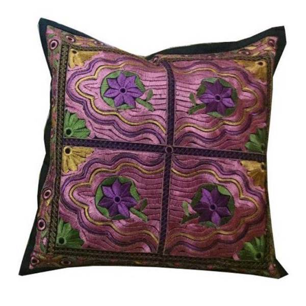 کاور کوسن مدل سوزن دوزی طرح ابریشمی کد 421، Silky Needlework Cushion Cover 421