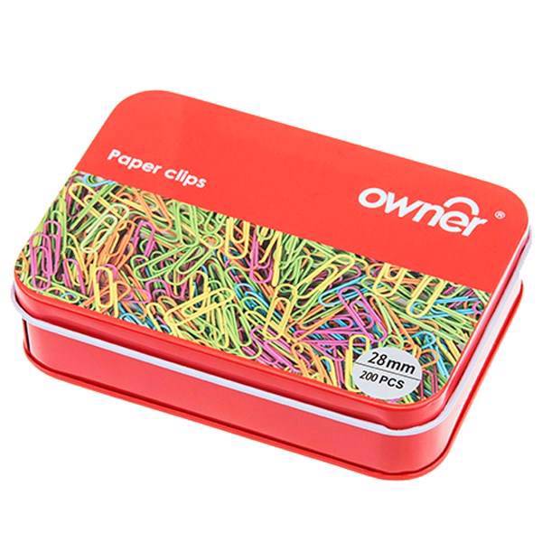 گیره کاغذ اونر کد 48200 - بسته 200 عددی، Owner 48200 Paper Clips - Pack Of 200