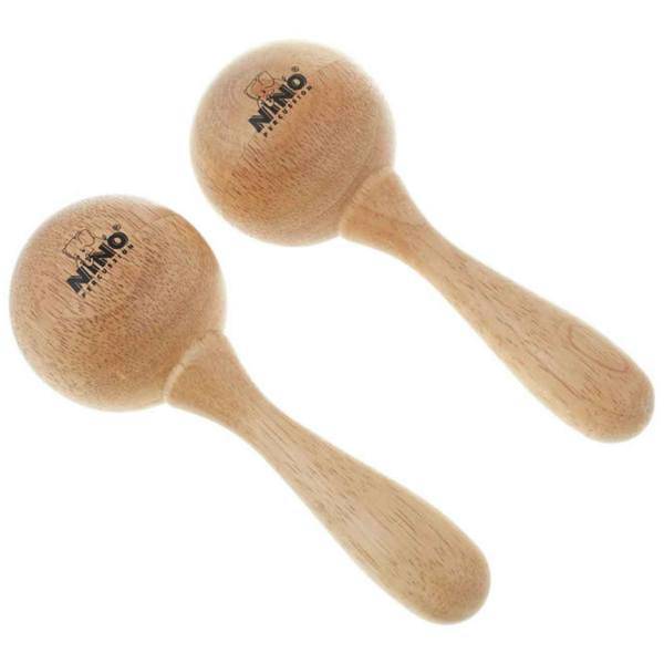 ماراکاس چوبی نینو مدل NINO8 سایز مدیوم، Nino NINO8 Wood Maracas Medium Natural