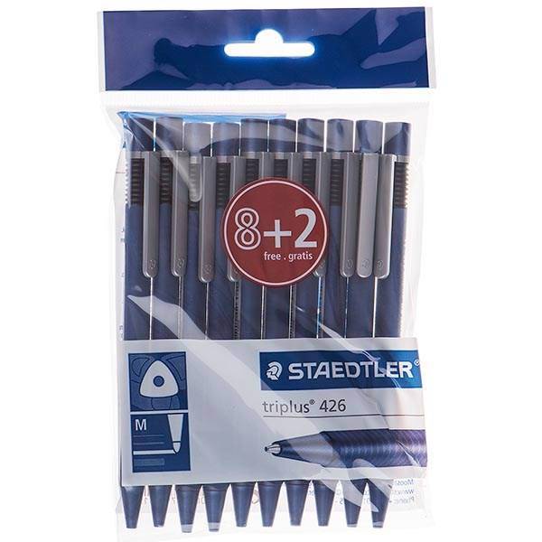 خودکار استدلر مدل Triplus 426 بسته 10 عددی، Staedtler Triplus 426 Pen Pack of 10