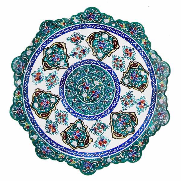 بشقاب مسی میناکاری اثر ابوالقاسمی کد170099