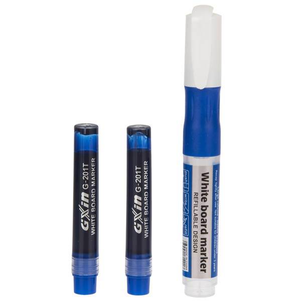 ماژیک وایت برد جیکسین کد G-201 به همراه 2 کارتریج یدک، Gxin Whiteboard Marker Code G-201 with 2 Refills