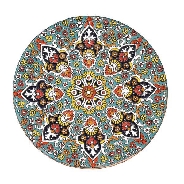 بشقاب سفالی سی دا طرح میناکاری کد KR02004 قطر 20 سانتی متر