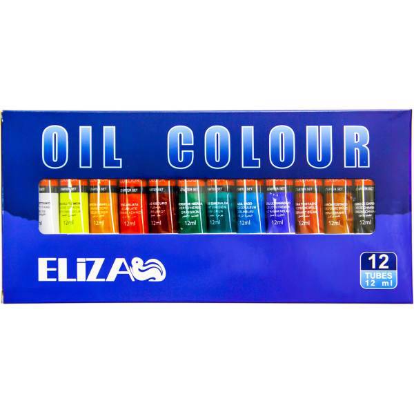 رنگ روغن 12 رنگ الیزا حجم 12 میلی لیتر، Eliza Oil Color 12 Color 12ml