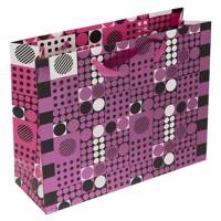 پاکت هدیه افقی طرح خالدار براق Glamour Dotted Design Horizontal Gift Bag