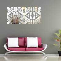 آینه پلکسی گلس دکووال مدلA188 پنجاه و شش تکه Decowall A188 Plexiglas Mirror 56 Pieces