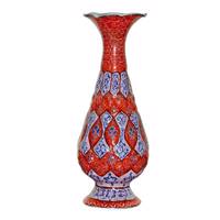 گلدان مسی خاتم کاری سی دا کد MI03016 ارتفاع 16 سانتی متر