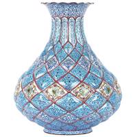 گلدان مسی میناکاری گالری گوهران مدل تنگ بزرگ - 1102