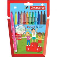 ماژیک رنگ آمیزی 12 رنگ استابیلو مدل Trio A-Z Stabilo Trio A-Z 12 Color Painting Marker