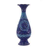 گلدان مسی میناکاری طرح 2 ارتفاع 20 سانتی متر