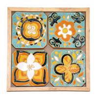 اردورخوری دستساز سرامیکی با سینی چوبی سی دا کد NF01001