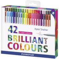 روان نویس 42 رنگ استدلر مدل Triplus Fineliner Brilliant Colours Staedtler Triplus Fineliner Brilliant Colours 42 Color Rollerball Pen