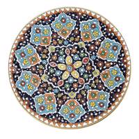 بشقاب سفالی و میناکاری سی دا سایز 25 کد KR01002