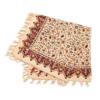 سفره قلمکار اثر زابلیان طرح 18-11-118 سایز 80 × 80 سانتی متر