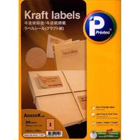 کاغذ یادداشت چسب دار پرینتک کد A0010K Printec A0010K Kraft Labels