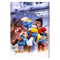 دفتر 50 برگ افرا طرح اسمرف ها 2.2 جلد شومیز Afra 50 Sheets the Smurfs2.2 Design Soft Cover Notebook