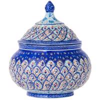 قندان مسی میناکاری شده اثر شیرازی طرح 1 سایز کوچک