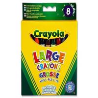 پاستل روغنی 8 رنگ کرایولا مدل Large Gross Crayola Large Crayons Gross Pack Of 8