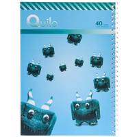 دفتر مشق کوییلو طرح هیولای شاخ‌ دار بامزه 40 برگ Quilo Cute Horned Monster Homework Notebook 40 Sheets