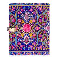 دفتر کلاسوری دوکادفتر طرحدار پارچه مخملی کد 04-160-650 DokaDaftar Cloth Fabric 650-160-01 Binder Notebook