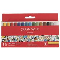 پاستل مومی 15 رنگ کارن داش مدل Permanent Caran dAche Permanent 15 Color Wax Pastel