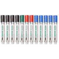 ماژیک وایت برد هایزر مدل 4125BLK نوک تخت بسته 12عددی Hauser