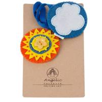 نشانگر کتاب Angelic طرح ابر و خورشید Angelic Cloud and Sun Book Mark