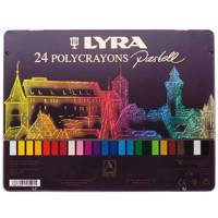 پاستل گچی 24 رنگ لیرا مدل Polycrayons Lyra Polycrayons 24 Colored Chalk Pastell