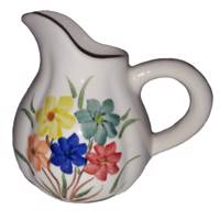 پارچ سفالی طرح گلدار مدل White