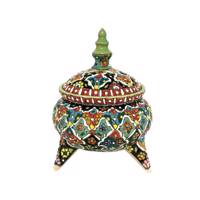 شکلات خوری سفالی مینا کاری مدل 1253
