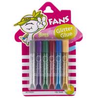 چسب اکلیلی 6 رنگ فنس Fans 6 Color Glitter Glue