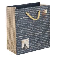 پاکت هدیه عمودی طرح پاریس - سایز کوچک Paris Design Vertical Gift Bag - Small Size