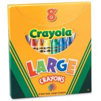 مداد شمعی 8 رنگ کرایولا مدل Large Crayons کد 0080 Crayola 0080 Large Crayons 8 Colors Pastel