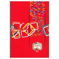 دفتر 60 برگ افرا طرح 6 جلد شومیز Afra 60 Sheets 6 Design Soft Cover Notebook