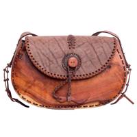 کیف دوشی چرم طبیعی گالری توآ مدل Oak