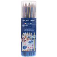 مداد رنگی 10 رنگ استدلر مدل نوریس کلاب جامبو Staedtler Noris Club Jumbo 10 Colored Pencil