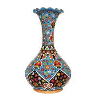 گلدان سفالی سی دا طرح مینا کاری کد KR05001
