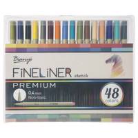 روان نویس 48 رنگ بیانیو مدل Fineliner Premium Sketch - Bianyo Fineliner Premium Sketch 48 Color Rollerball Pen