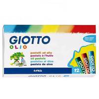 پاستل روغنی 12 رنگ جیوتو مدل Olio Giotto Olio 12 Colored Oil Pastel