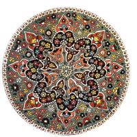 بشقاب سفالی و میناکاری سی دا سایز 25 کد KH01011