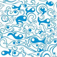 کادوپیچ پارچه‌ای گوشه طرح موج و ماهی Gooshe Wave and Fish Design Fabric Gift Wrap