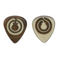 پیک چوبی اپکسی رزین و گردو ترکیبی 3 گیتار چوپیک بسته 2 عددی Chopick Walnut and Epoxy Resin Mix 3 Guitar Wooden Picks Pack Of 2