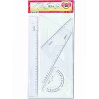 خط کش کوه نور 9992000064PS بسته 4 عددی Koh-I-Noor Set 4 9992000064PS Ruler